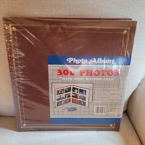 Brown Photo Album with Gold Accents